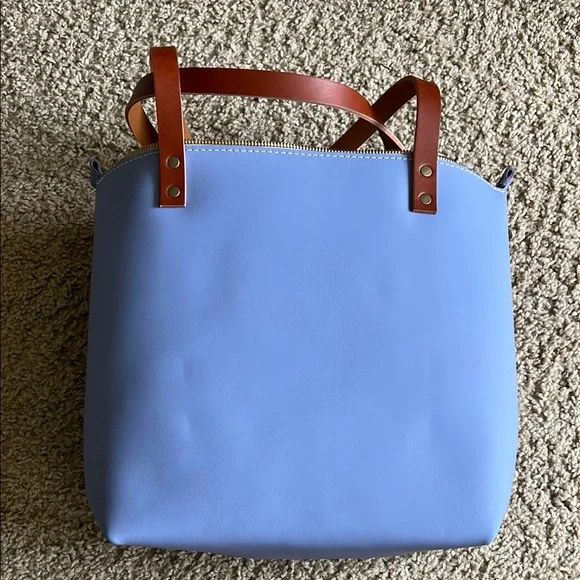 Unicorn Portland Leather Jacaranda Tote Bag with Tandles - Picture 3 of 5